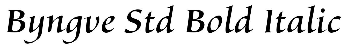 Byngve Std Bold Italic